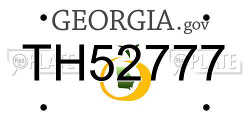 TH52777 Georgia License Plate