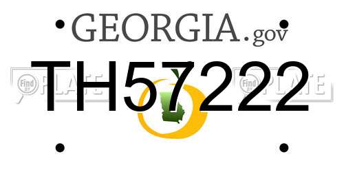 TH57222 Georgia License Plate