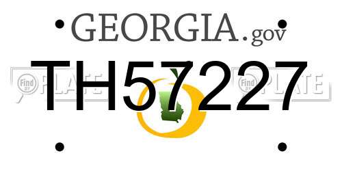 TH57227 Georgia License Plate