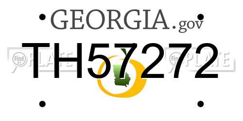 TH57272 Georgia License Plate
