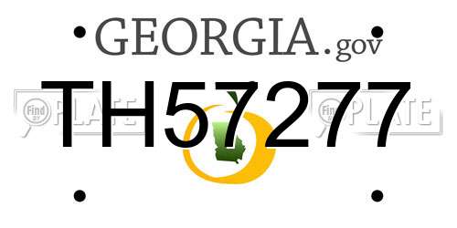 TH57277 Georgia License Plate
