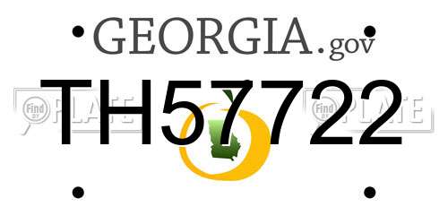 TH57722 Georgia License Plate