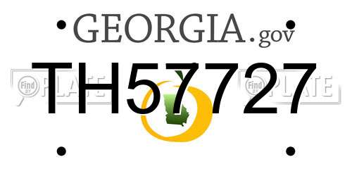 TH57727 Georgia License Plate