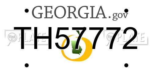 TH57772 Georgia License Plate