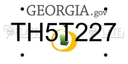 TH5T227 Georgia License Plate