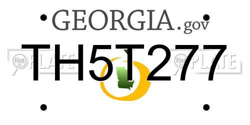 TH5T277 Georgia License Plate