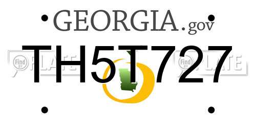 TH5T727 Georgia License Plate