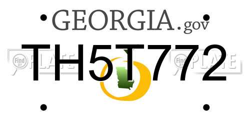 TH5T772 Georgia License Plate