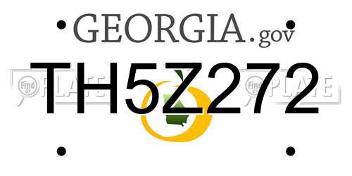 TH5Z272 Georgia License Plate