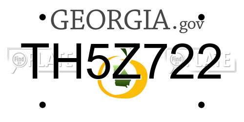 TH5Z722 Georgia License Plate