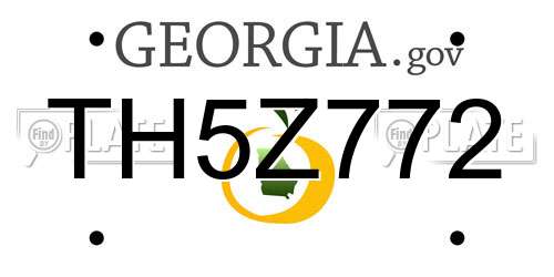 TH5Z772 Georgia License Plate