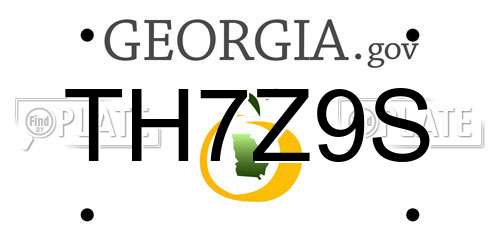 TH7Z9S Georgia License Plate