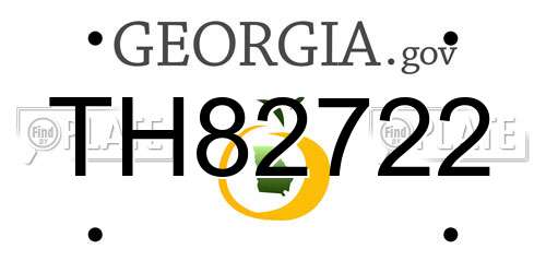 TH82722 Georgia License Plate