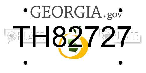 TH82727 Georgia License Plate