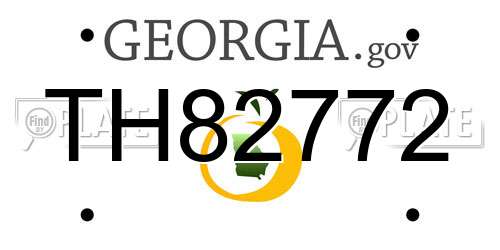 TH82772 Georgia License Plate