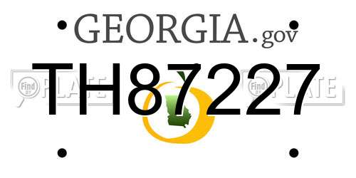 TH87227 Georgia License Plate