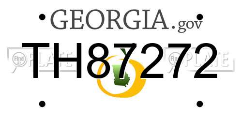 TH87272 Georgia License Plate
