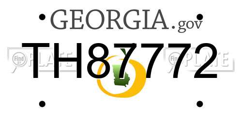 TH87772 Georgia License Plate