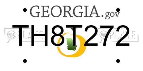 TH8T272 Georgia License Plate