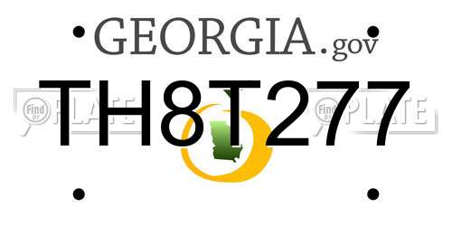 TH8T277 Georgia License Plate