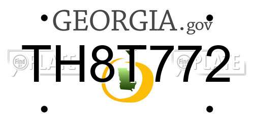 TH8T772 Georgia License Plate