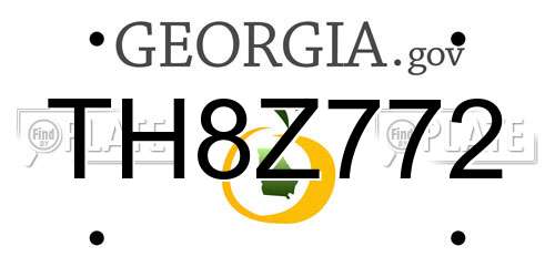 TH8Z772 Georgia License Plate