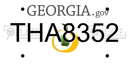THA8352 Georgia License Plate