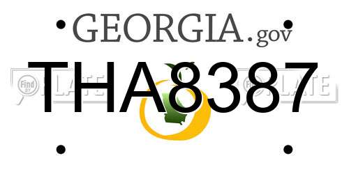 THA8387 Georgia License Plate