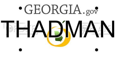 THADMAN Georgia License Plate