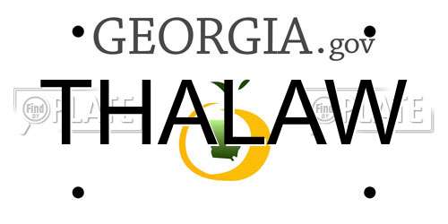 THALAW Georgia License Plate