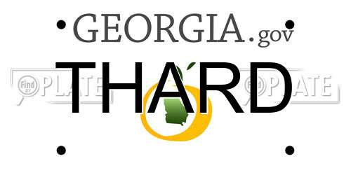 THARD Georgia License Plate
