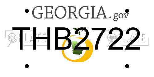 THB2722 Georgia License Plate