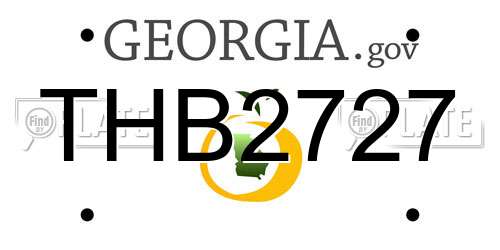 THB2727 Georgia License Plate