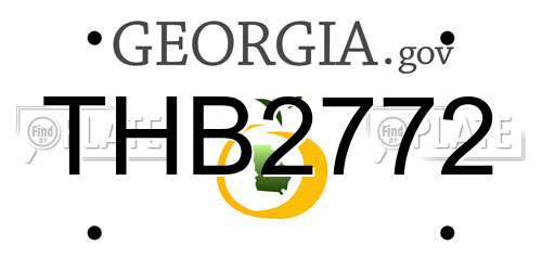 THB2772 Georgia License Plate