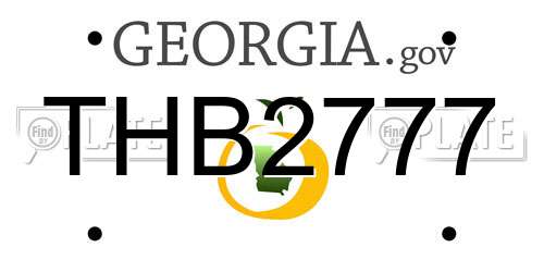 THB2777 Georgia License Plate