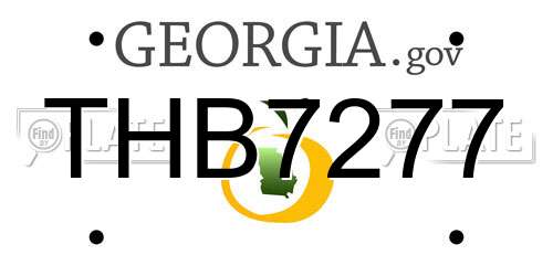 THB7277 Georgia License Plate
