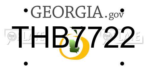 THB7722 Georgia License Plate