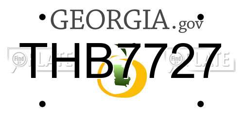 THB7727 Georgia License Plate