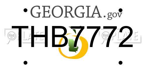 THB7772 Georgia License Plate