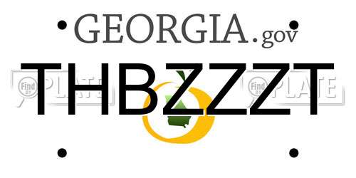 THBZZZT Georgia License Plate