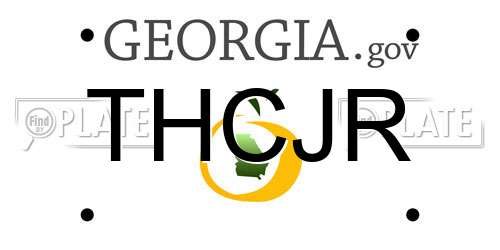 THCJR Georgia License Plate