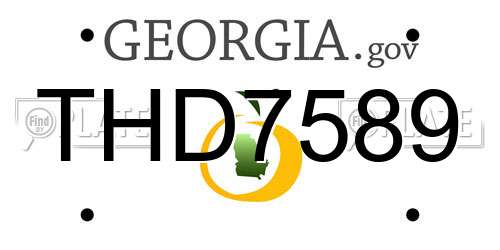 THD7589 Georgia License Plate