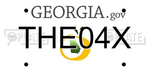 THE04X Georgia License Plate