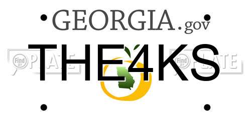 THE4KS Georgia License Plate