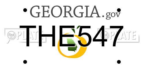 THE547 Georgia License Plate