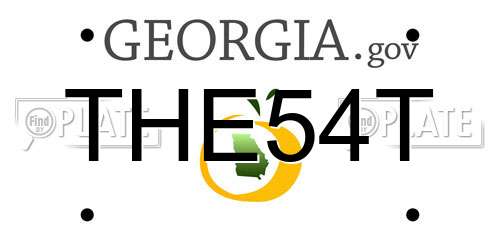 THE54T Georgia License Plate