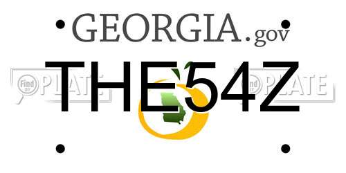 THE54Z Georgia License Plate