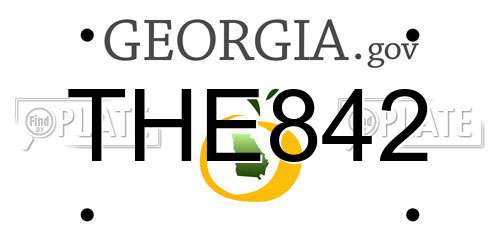 THE842 Georgia License Plate