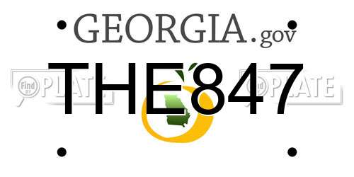 THE847 Georgia License Plate