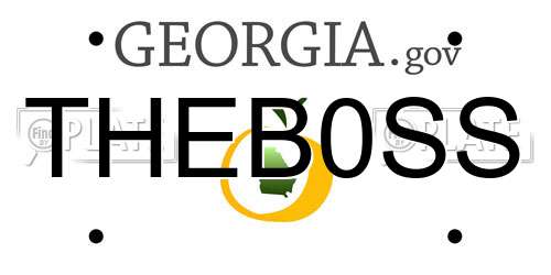 THEB0SS Georgia License Plate